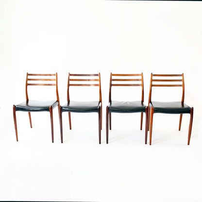 Vintage Esszimmerstuhl Modell 78 von Niels Otto Møller für J.L. Møllers Møbelfabrik Set von 8
