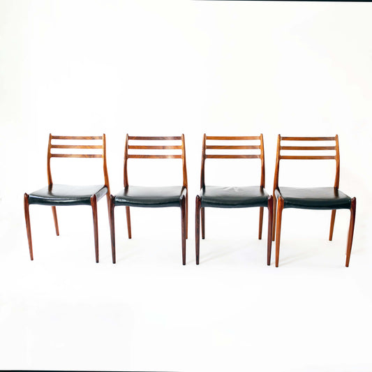 Vintage Esszimmerstuhl Modell 78 von Niels Otto Møller für J.L. Møllers Møbelfabrik Set von 8