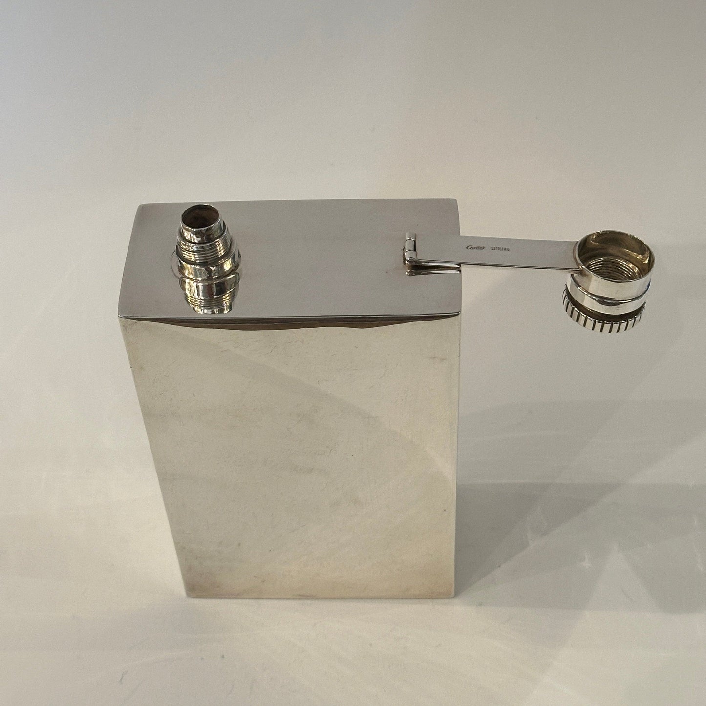 Vintage hip flask sterling silver by Cartier Silver