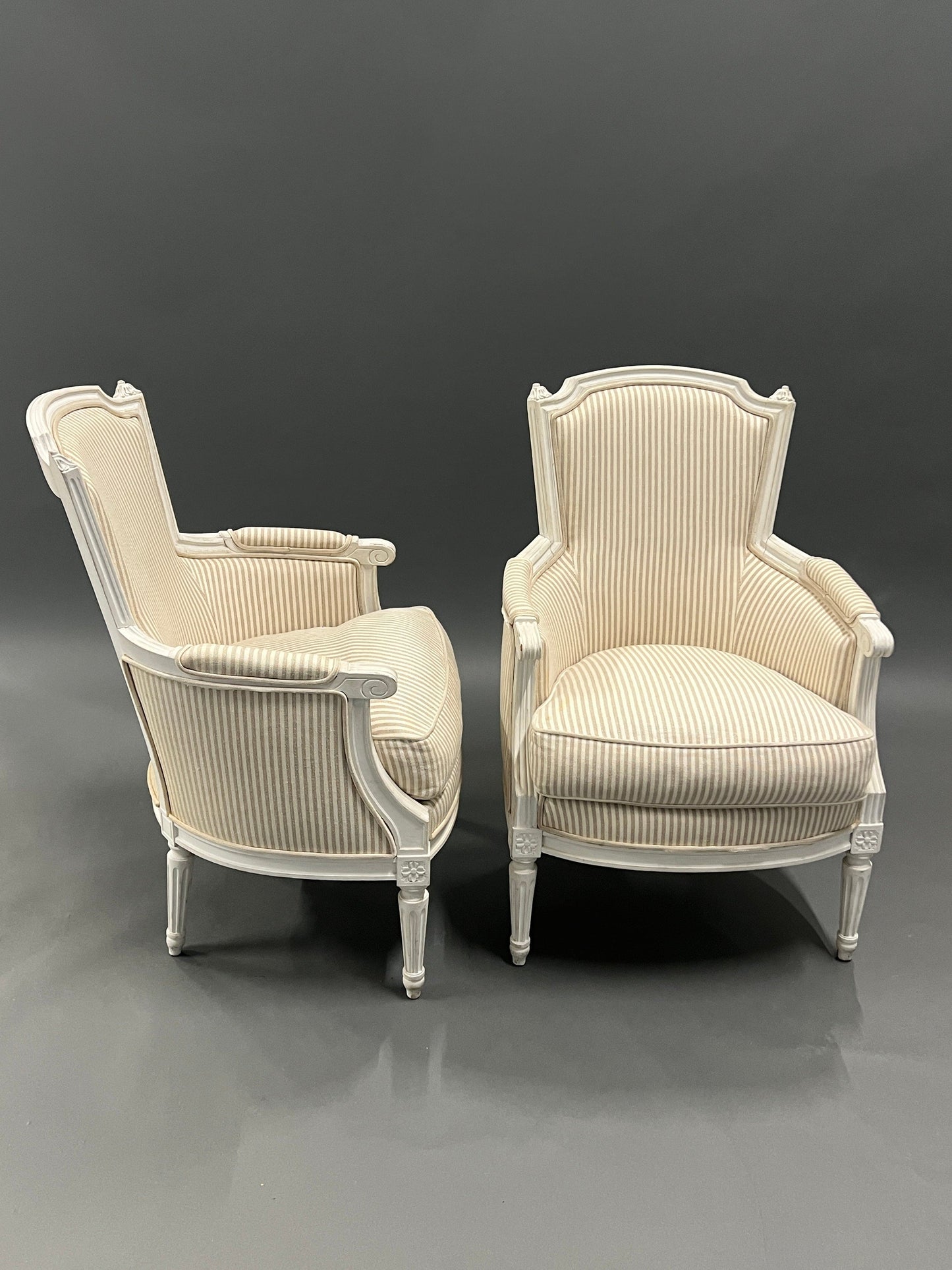 Fauteuil vintage rayé