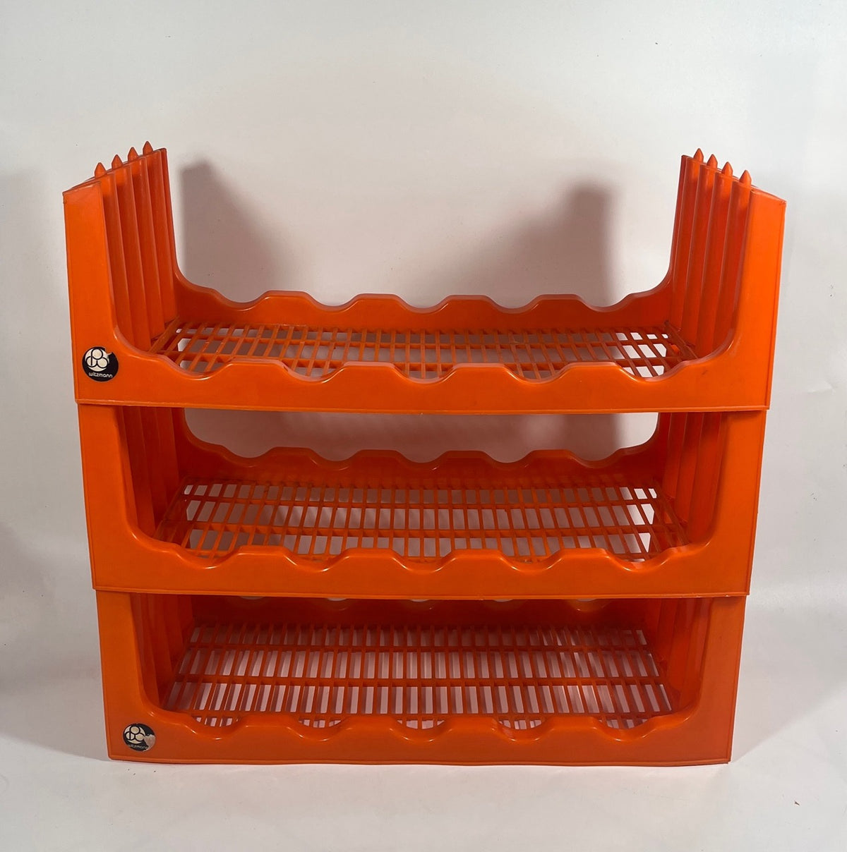 Vintage Wine Rack Witzmann Space Age 1970s Plastic Orange – 2nd home