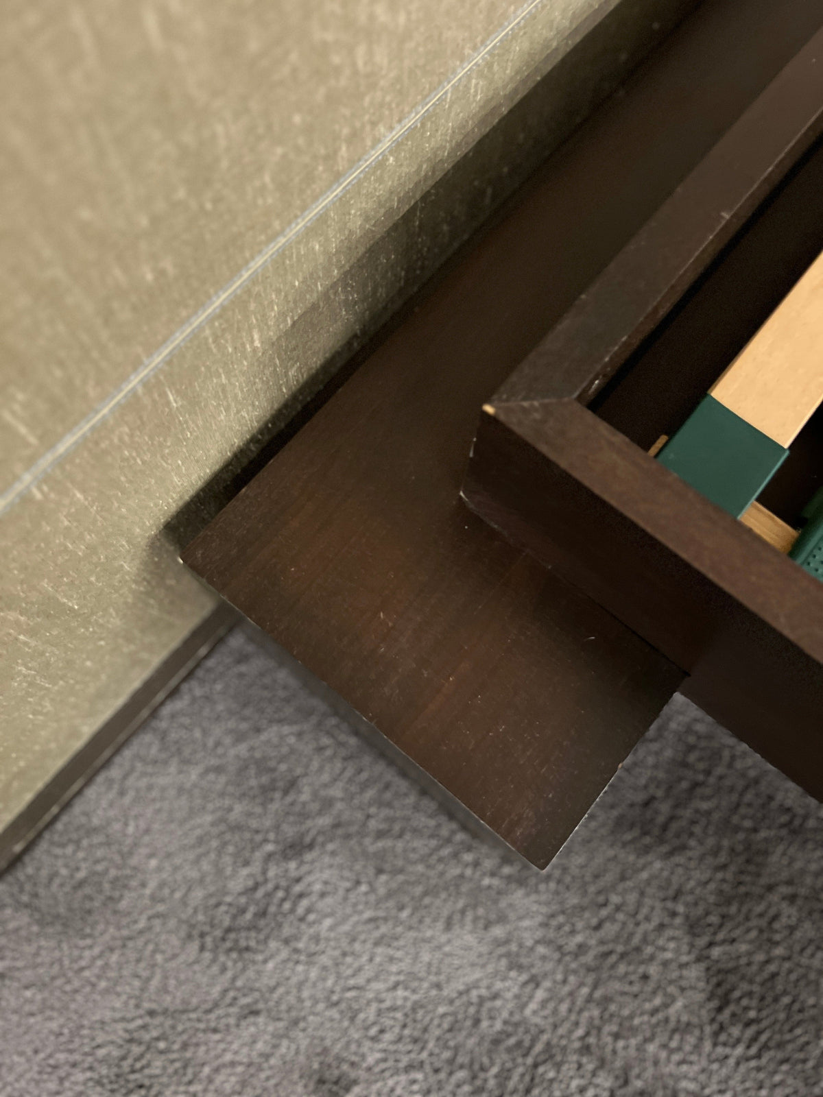 Double bed with screen headboard by Christian Liaigre