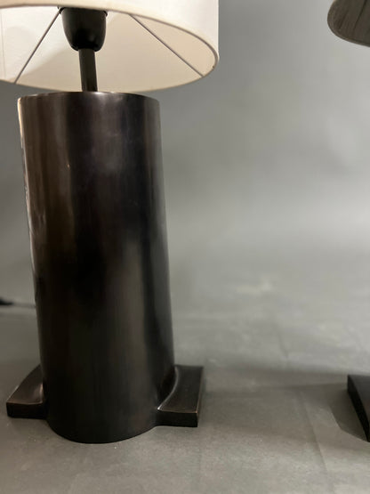 Set von 2 Tischlampen mit Schirm