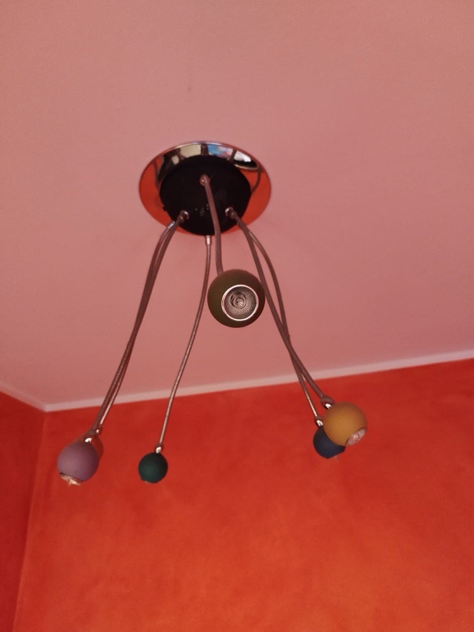 Laser Pensieri ceiling light with colorful spots