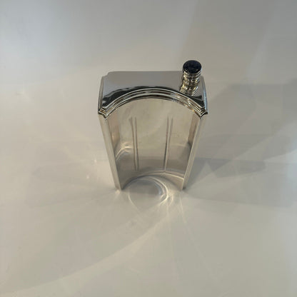 Flasque vintage en argent sterling lapis-lazuli par Cartier argent