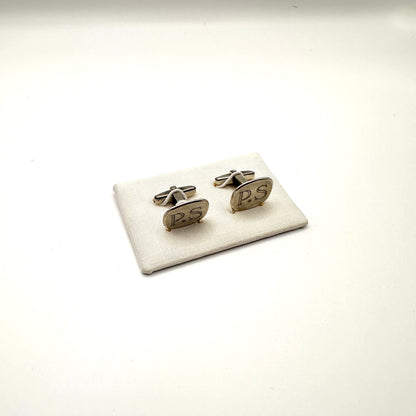 Vintage Manschettenknopf „P.S.“ aus 800er Silber