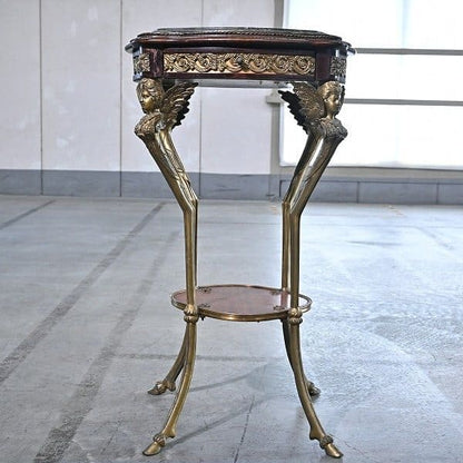 Vintage Beistelltisch mit Engel-Dekor aus Frankreich