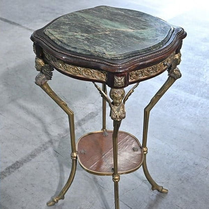 Vintage Beistelltisch mit Engel-Dekor aus Frankreich