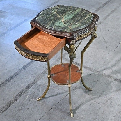 Vintage Beistelltisch mit Engel-Dekor aus Frankreich