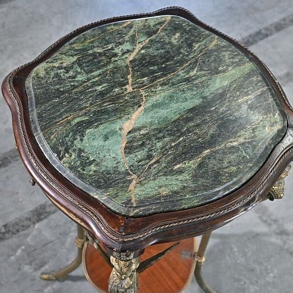Vintage Beistelltisch mit Engel-Dekor aus Frankreich