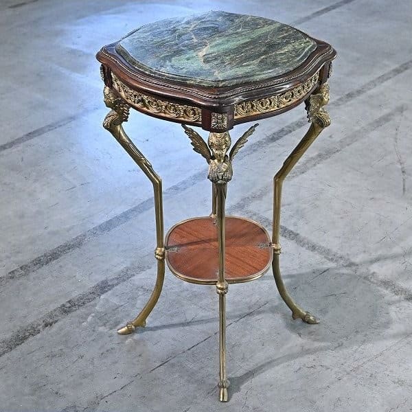 Vintage Beistelltisch mit Engel-Dekor aus Frankreich
