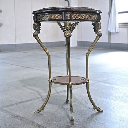 Vintage Beistelltisch mit Engel-Dekor aus Frankreich