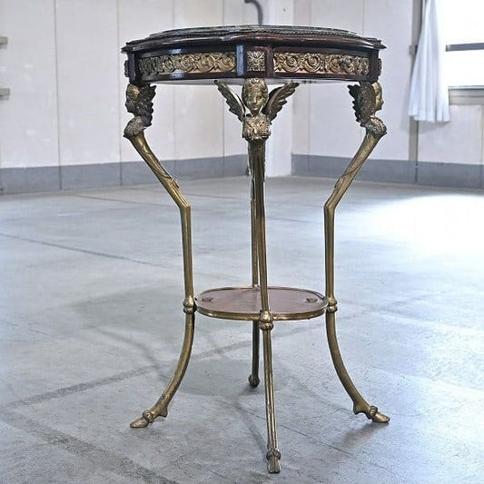 Vintage Beistelltisch mit Engel-Dekor aus Frankreich
