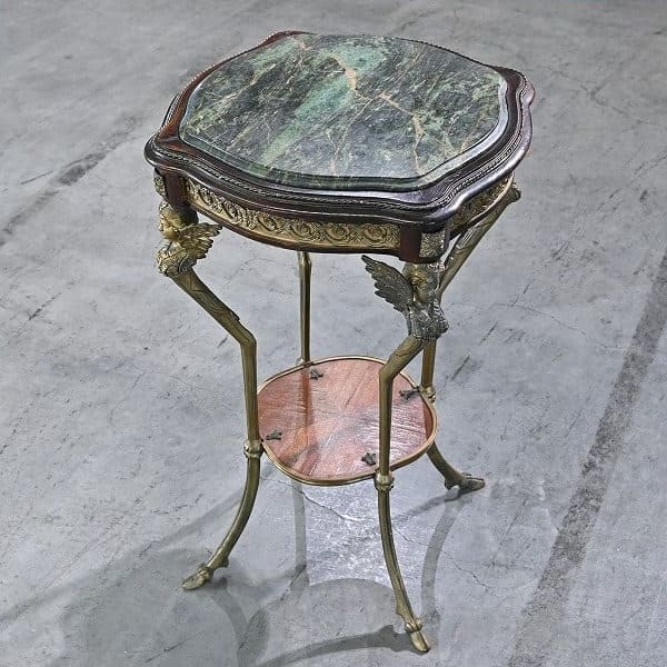Vintage Beistelltisch mit Engel-Dekor aus Frankreich