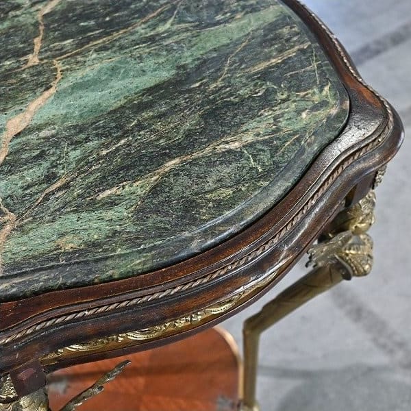 Vintage Beistelltisch mit Engel-Dekor aus Frankreich