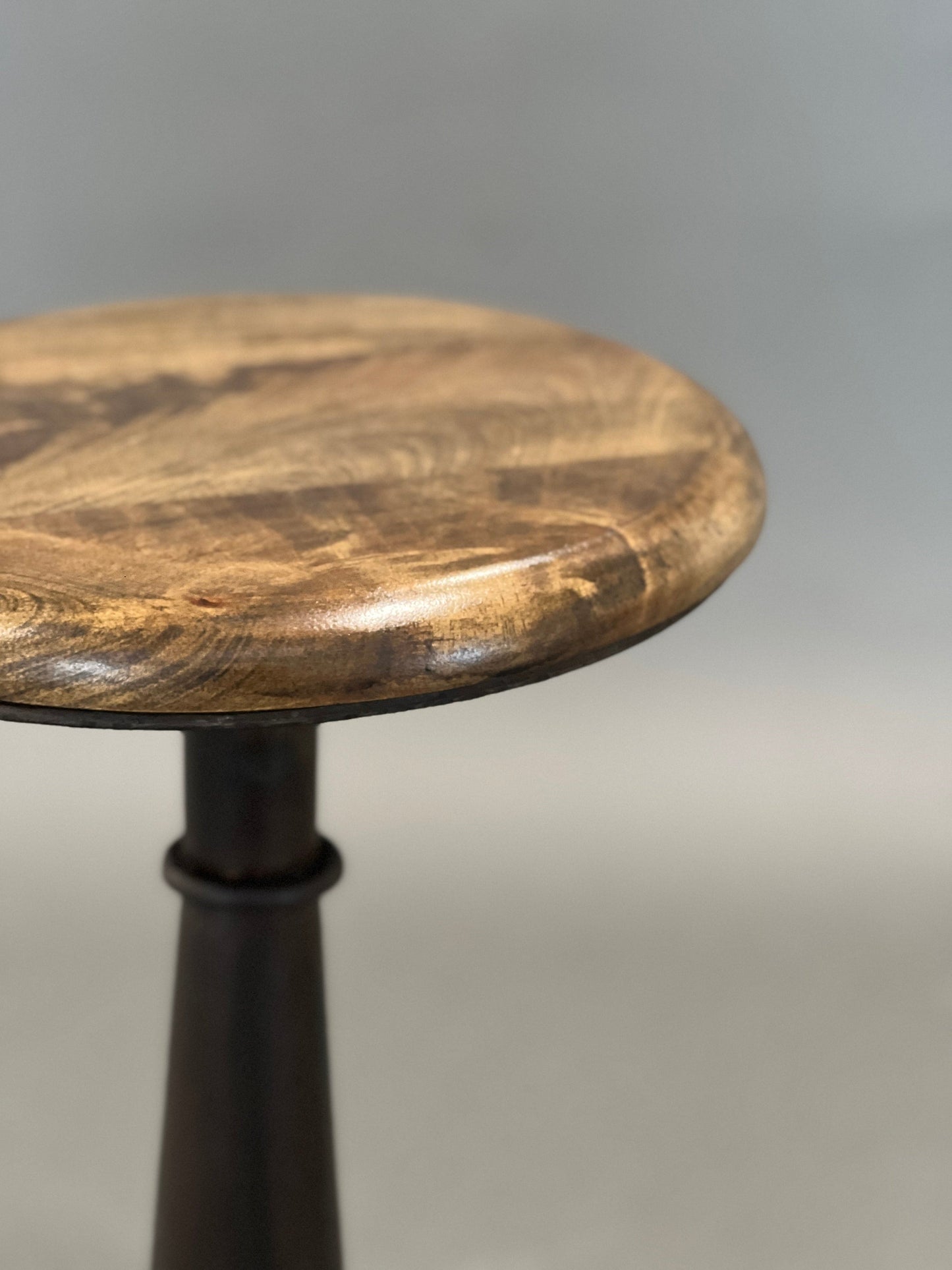 Vintage stool wood and cast iron Singer