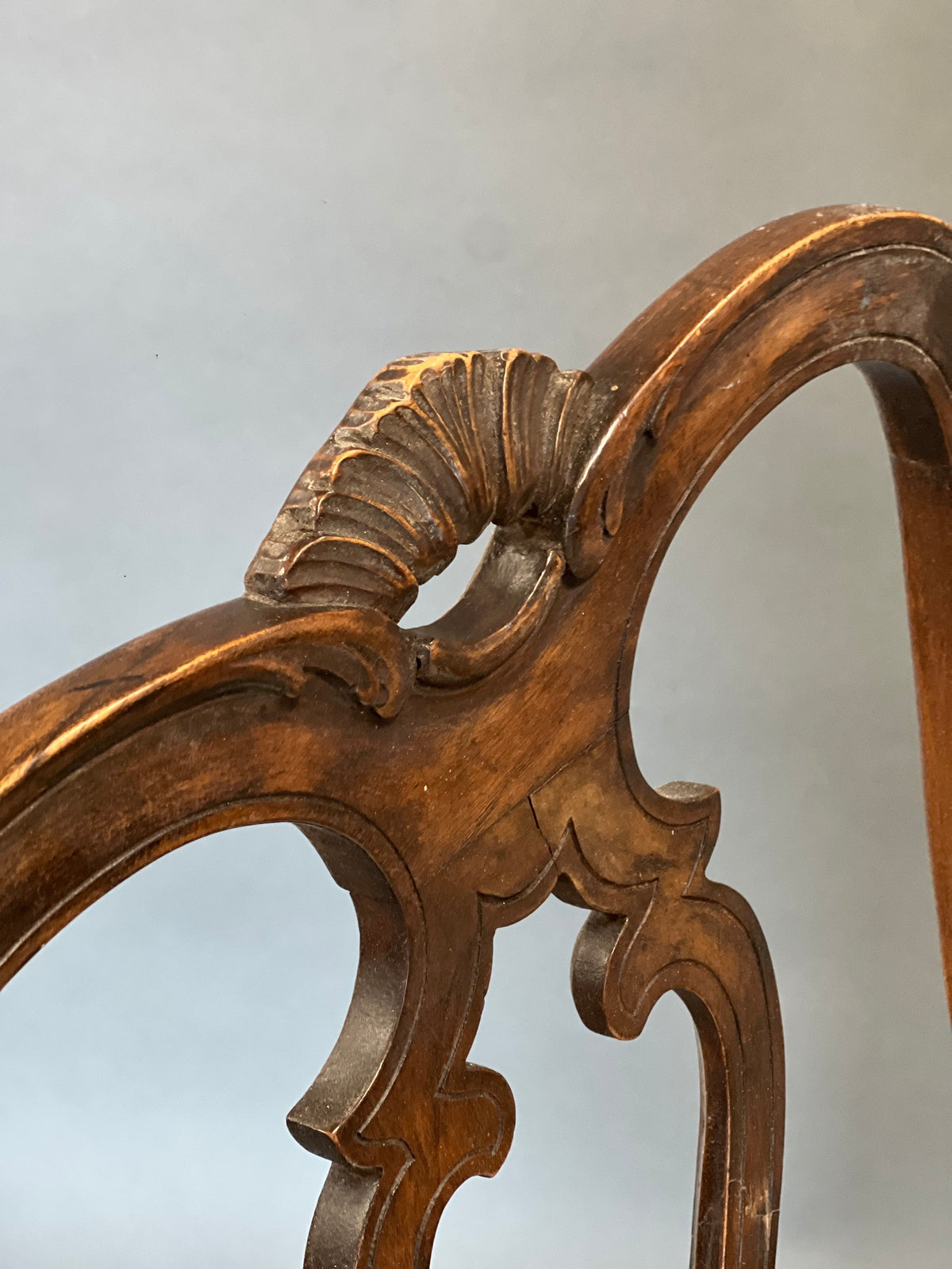 Antique armchair with armrests