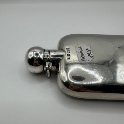 Vintage Silber-Hipflasche Flachmann Birmingham 1927 Sterling Silber