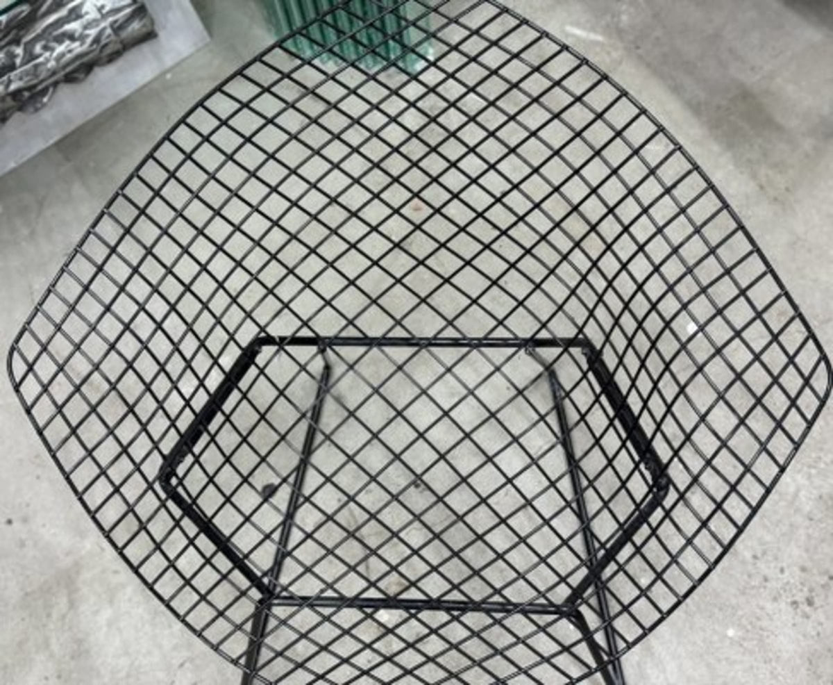 Vintage Set von 2 Diamond Chair von Harry Bertoia für Knoll International schwarz