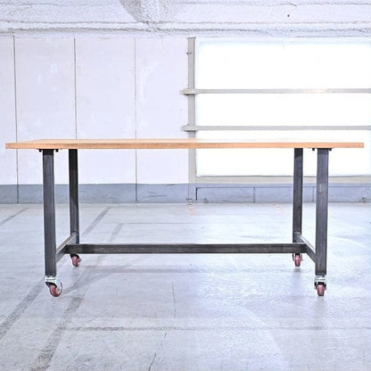 Vintage Arbeitstisch molid working table von a.depeche auf Rollen