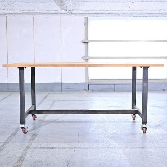 Vintage Arbeitstisch molid working table von a.depeche auf Rollen