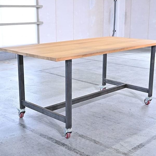 Vintage Arbeitstisch molid working table von a.depeche auf Rollen