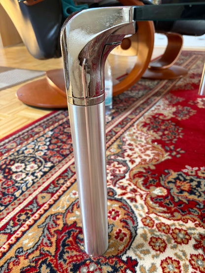 Vintage Couchtisch aus Glas und Chrom, Space Age
