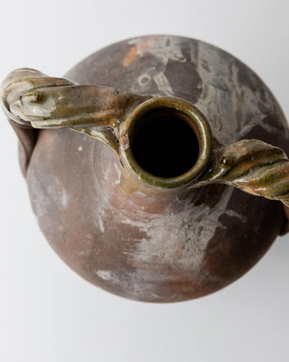 Vintage Amphore Terrakotta mit gedrehten Henkeln