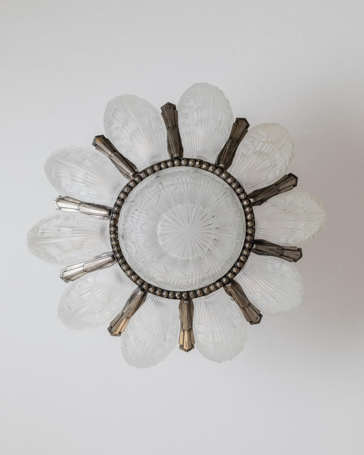 Vintage Kronleuchter Art Deco von Georges Leleu für Frankreich, seltenes Sammlerstück