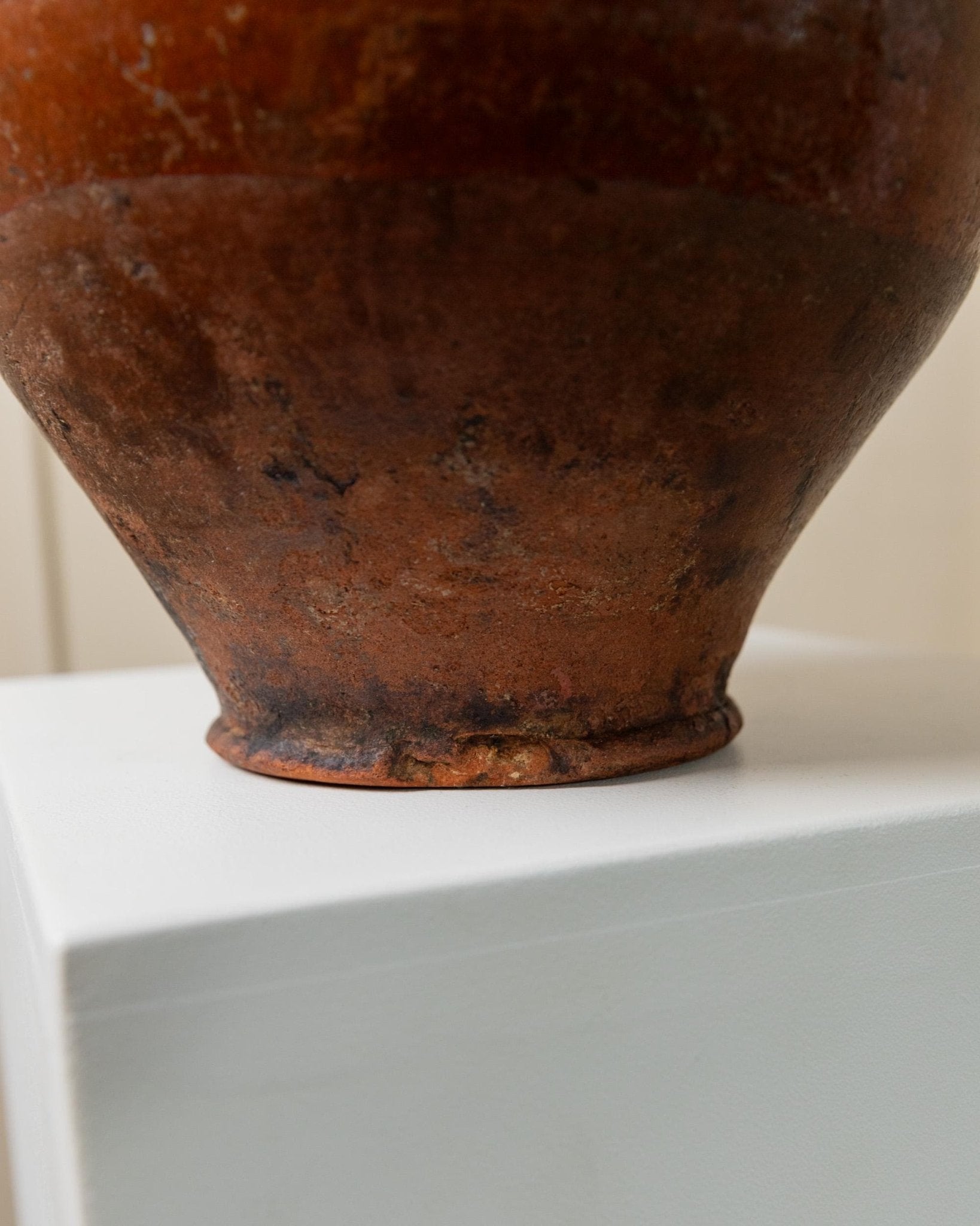 Vintage Keramiktopf mit Henkeln & einzigartiges rustikales 19. Jh. Unikat aus Italien