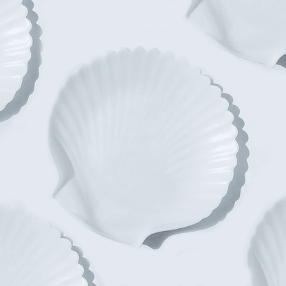 Vintage Teller Coquillagesehr gut Transparent Glas