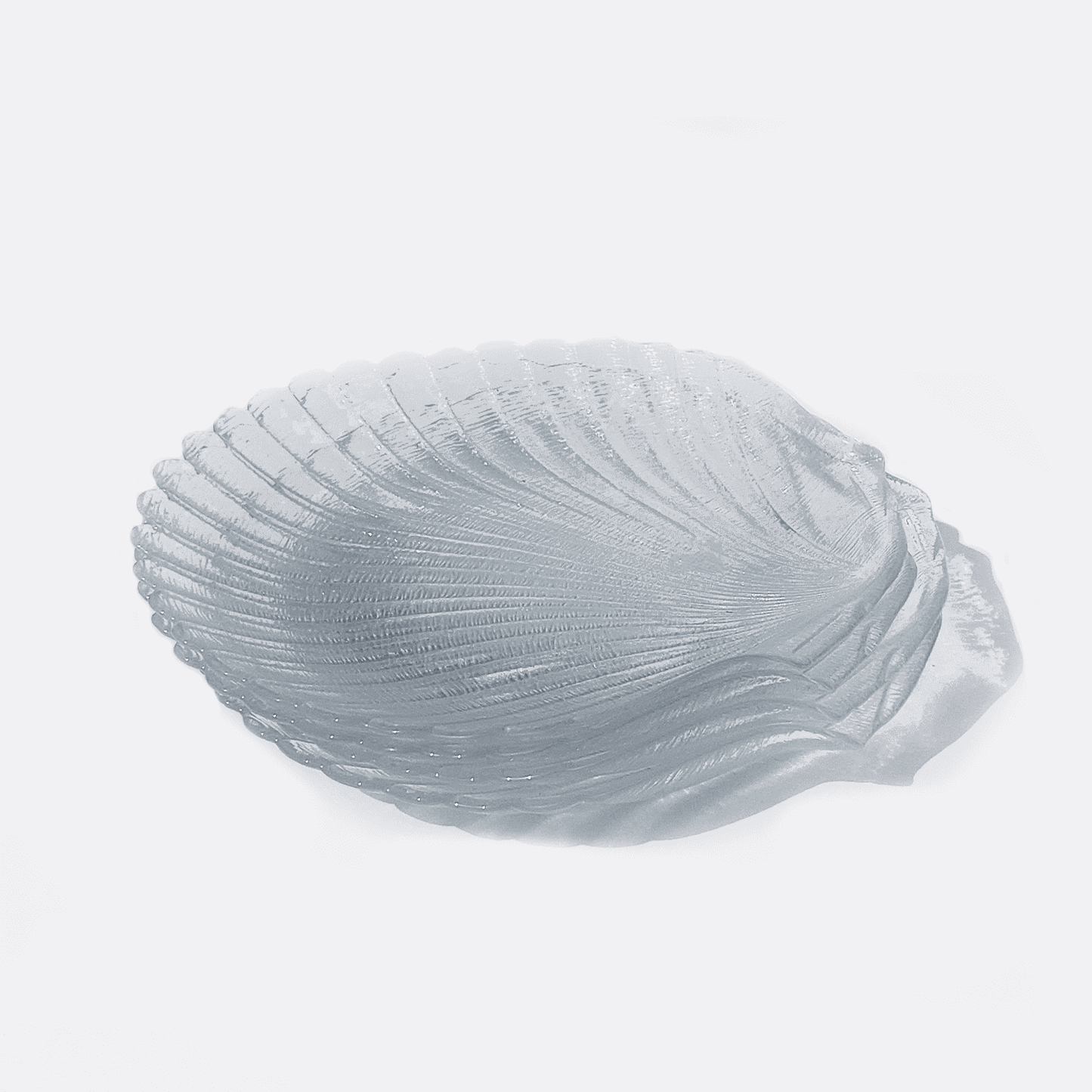 Vintage Teller Coquillagesehr gut Transparent Glas