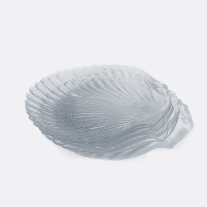 Vintage Teller Coquillagesehr gut Transparent Glas