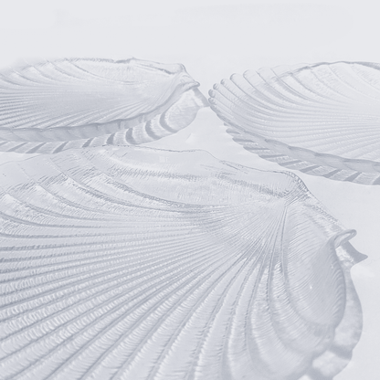 Vintage Teller Coquillagesehr gut Transparent Glas