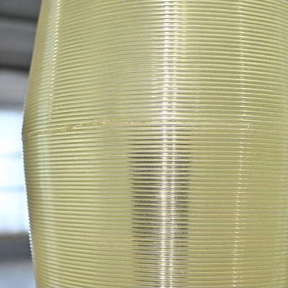 Vintage Stehlampe mit Rillenmuster und Dreibein