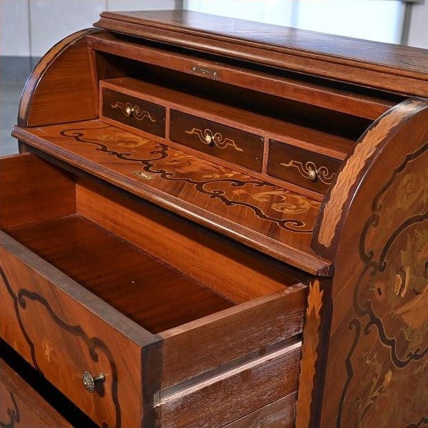 Vintage Rolltop-Bürosekretär von Italien