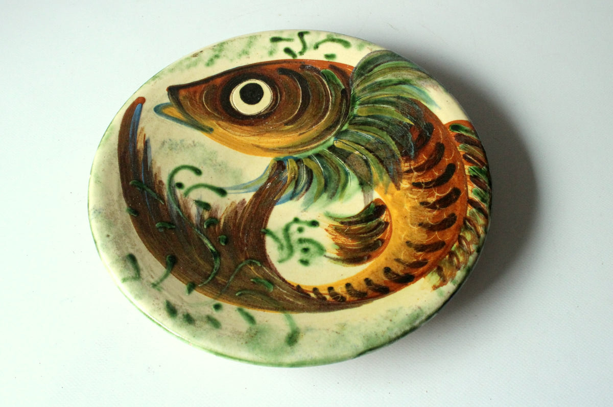 Vintage Wandteller Puigdemont Majolika-Glasur, 27 cm