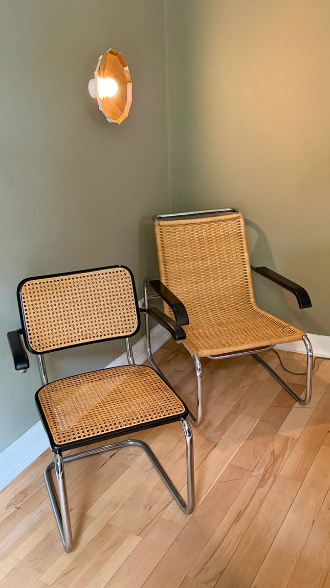 Set von 2 Stühle B35 und B64 von Marcel Breuer für Thonet
