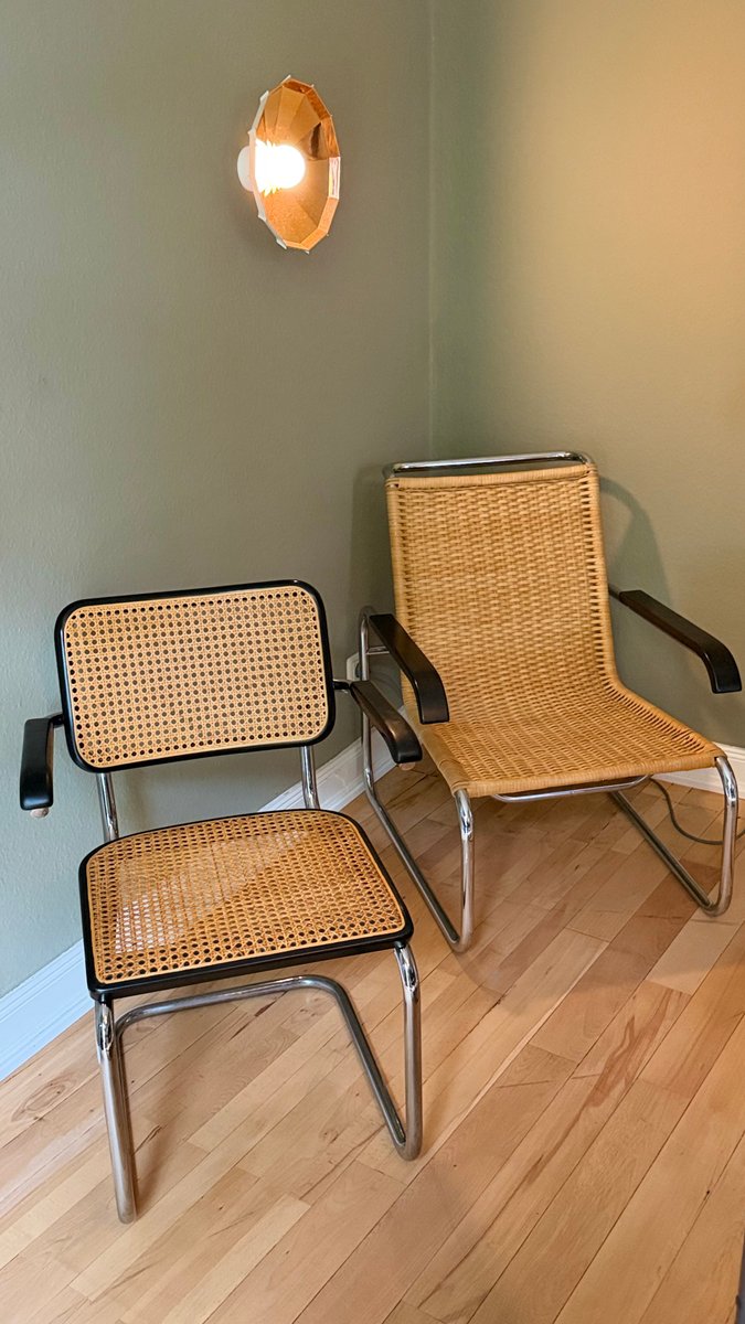 Set von 2 Stühle B35 und B64 von Marcel Breuer für Thonet