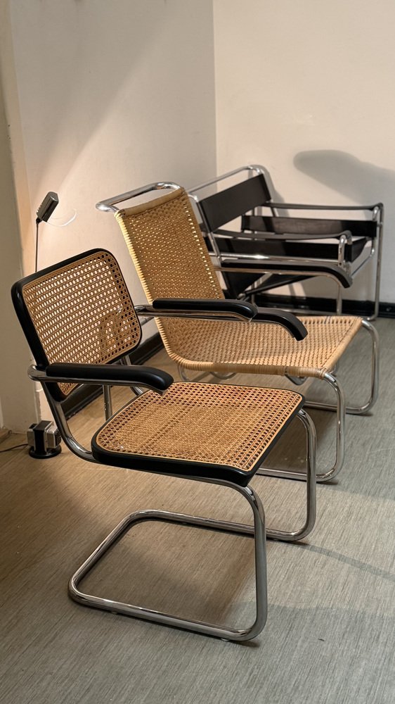 Vintage Freischwinger "B35" von Marcel Breuer für Thonet