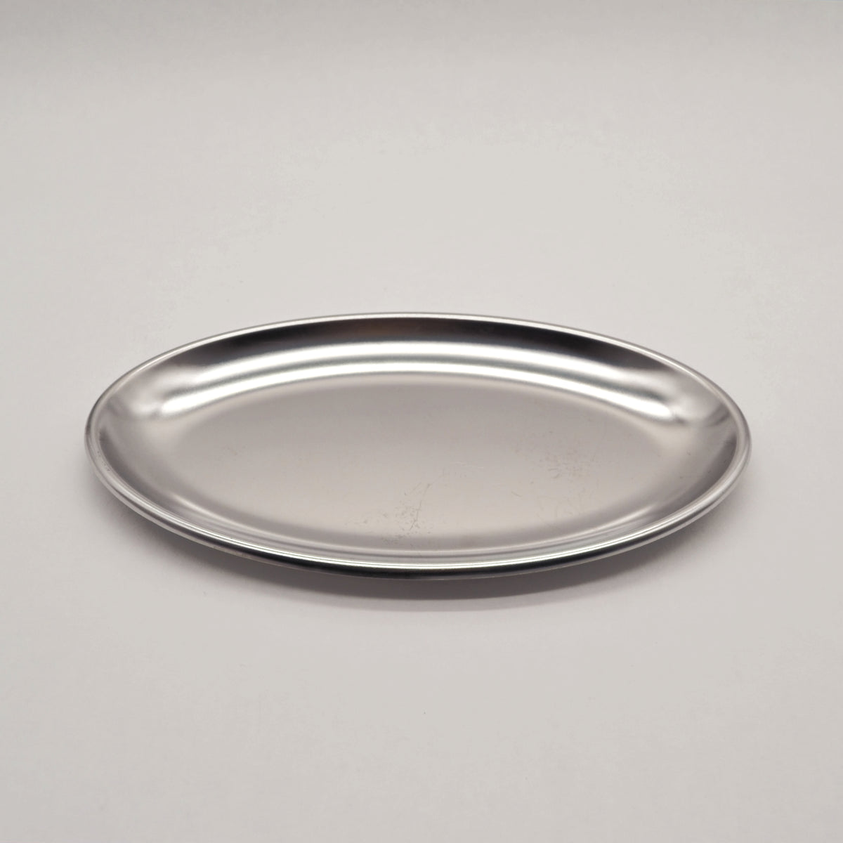 Oval Serving Platter Made of Stainless Steel