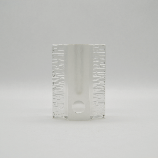 Vintage Solifleur Glasvase mit Relief
