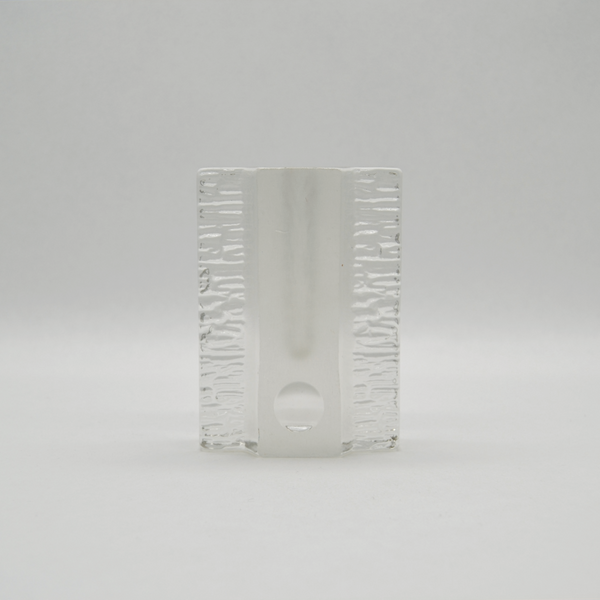 Vintage Solifleur Glasvase mit Relief