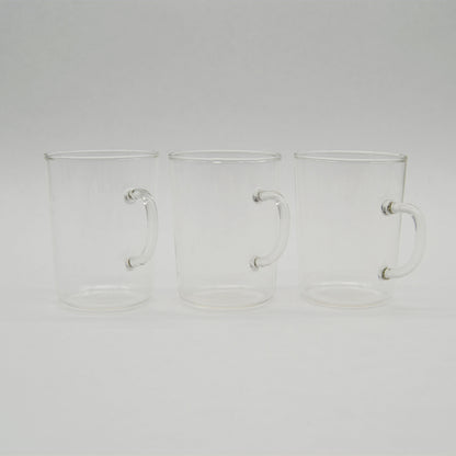 Vintage teacup glass set of 3