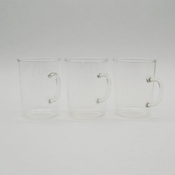 Set of 3 Vintage Tea Glasses Made of Glass