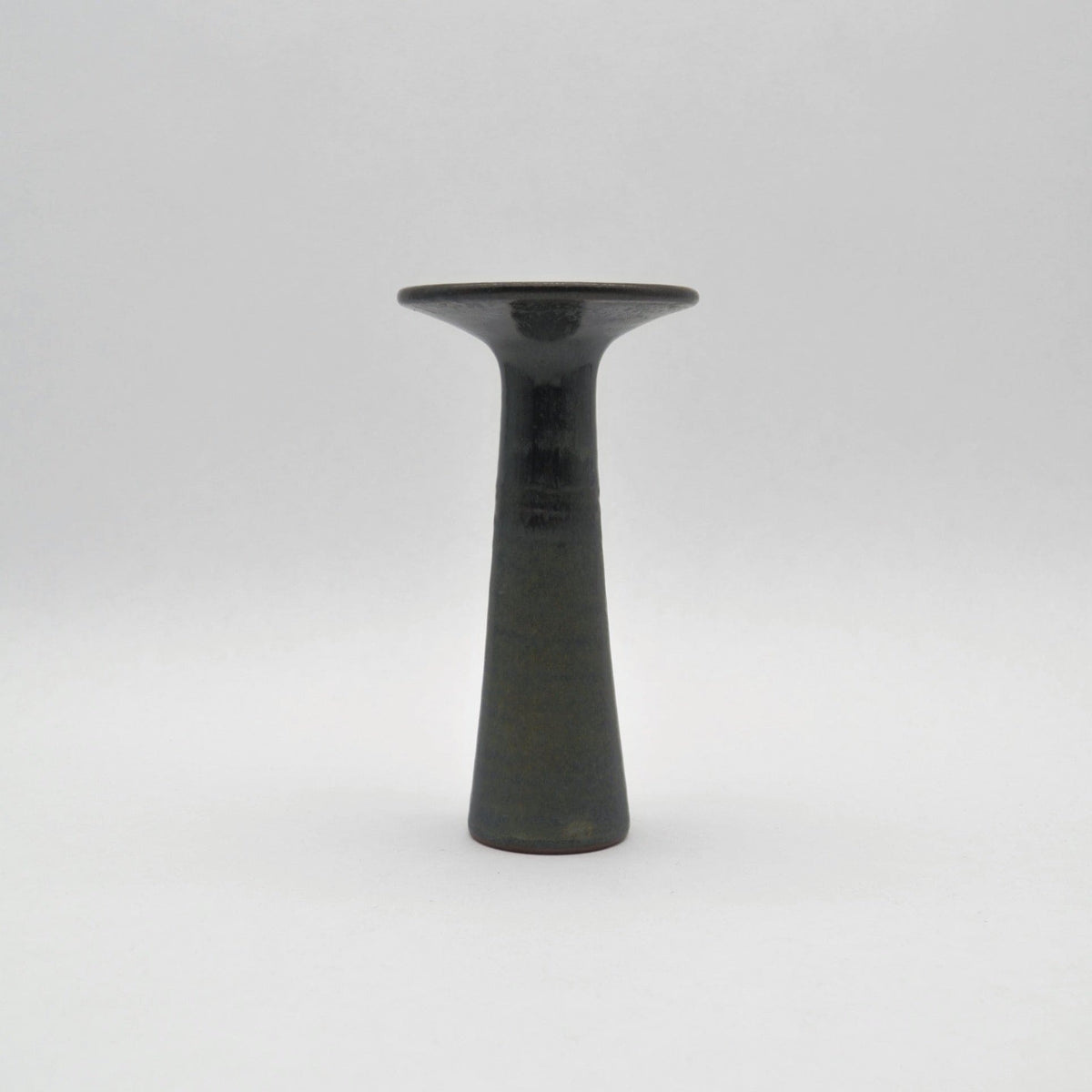 Ceramic Candle Holder dark green/moss green, H 18.5 cm