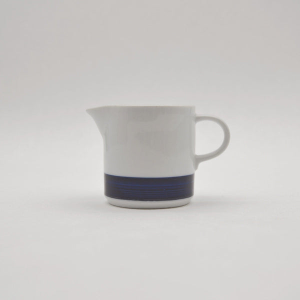 Petit pot de Kahla, porcelaine blanc/bleu