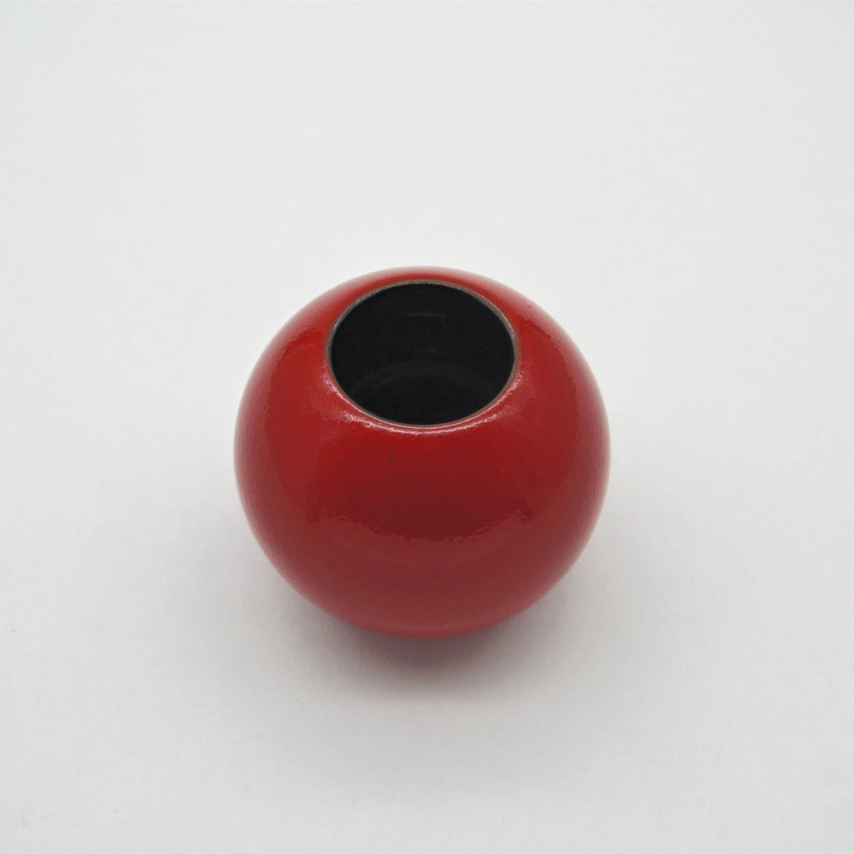 Stoneware vase red-black, 10 cm