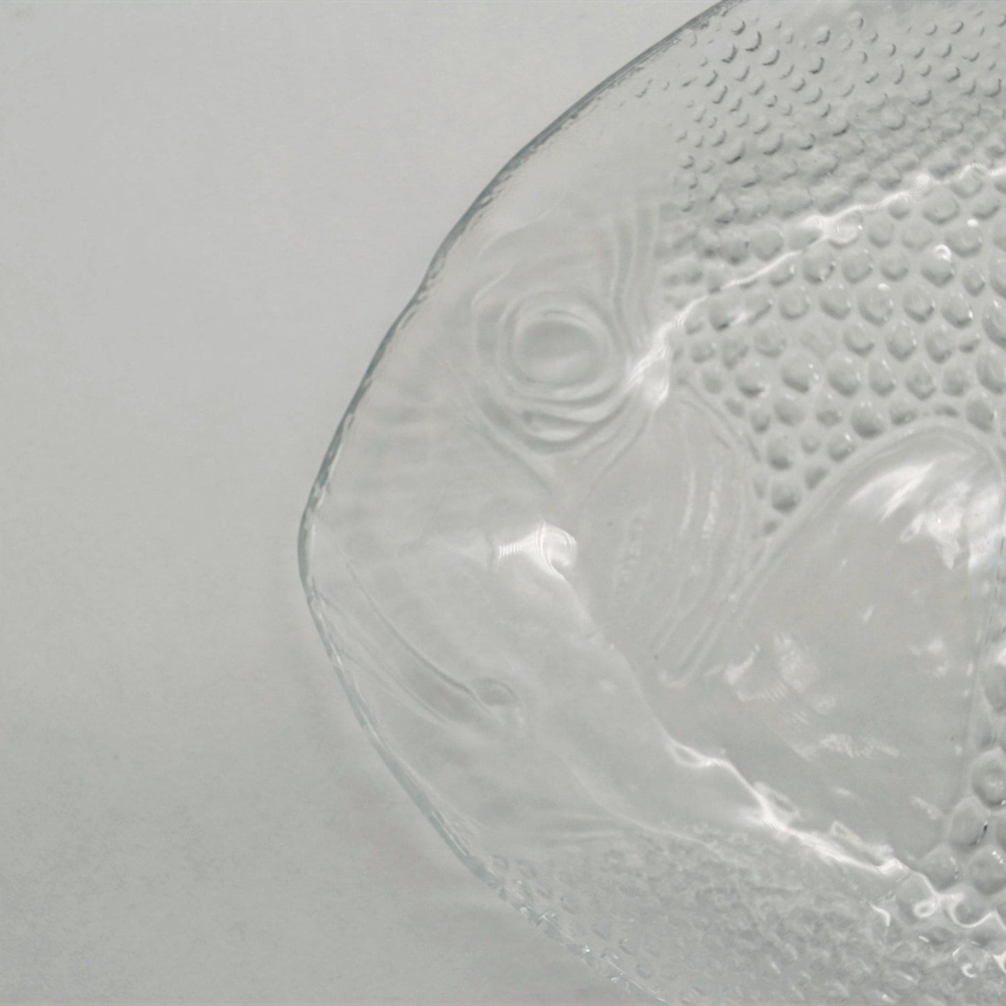Vintage glass fish plate by Arcoroc