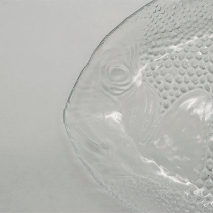 Vintage glass fish plate by Arcoroc